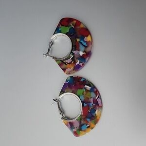 GEOMETRIC Funfetti ACRYLIC EARRINGS Fun And Whimsy